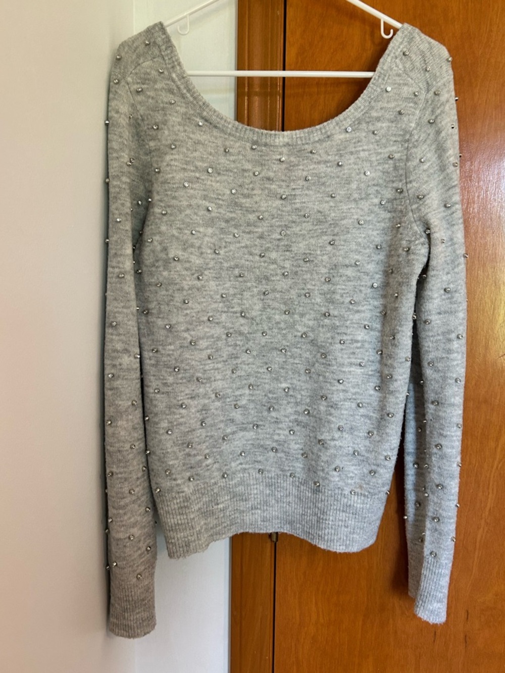 EUC Lilly Pulitzer gray rhinestone embellished sweater